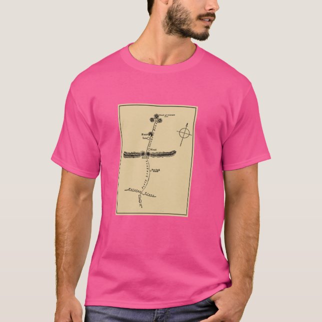 King Solomon's Mine Route Map (1898) T-Shirt (Vorderseite)