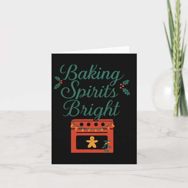 King Spirits Bright Christmas Oven Graphic Karte (Vorderseite)