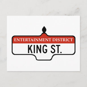 King Street, Toronto Street Sign Postkarte