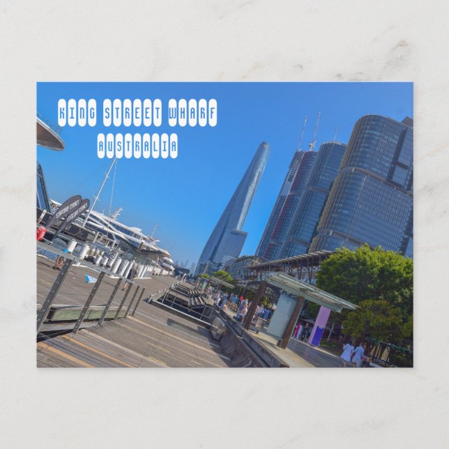King Street Wharf in Sydney Australia Postkarte (Vorderseite)
