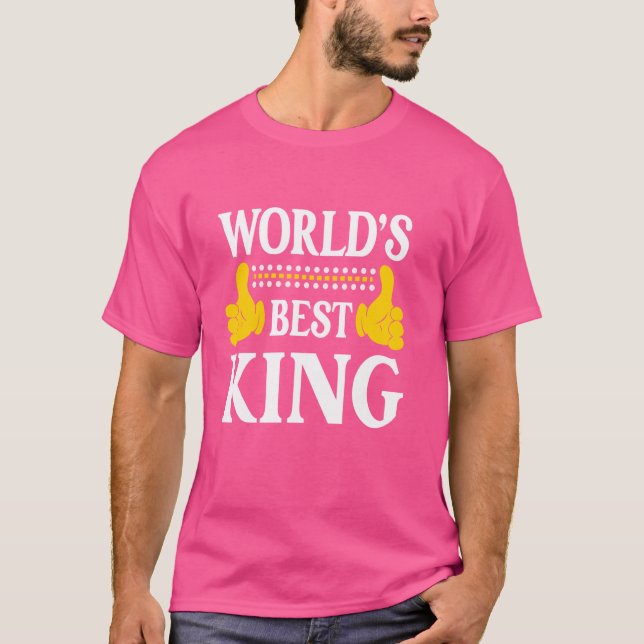 King Surname Funny Team Familie Nachname World's B T-Shirt (Vorderseite)