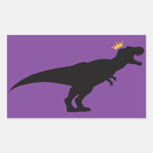 King T-Rex Rechteckiger Aufkleber