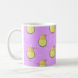 King Tennis - Seamless Pattern on Purple  Kaffeetasse