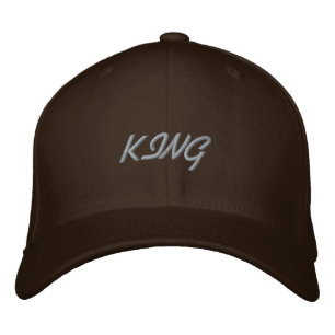 King Text Bestickte Baseballkappe