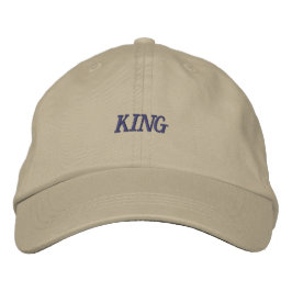 KING Text Cap Majestic High Class Khaki-Farbe Hut