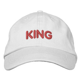 King Text Handsome Haar-Accessoires für Männer Jun Bestickte Baseballkappe
