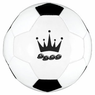 KING Text mit schwarzem Kronenbild Sport Outdoor Fußball