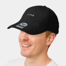 KING Text Name Gedruckt Schwarz Elegant-Cap Clean 