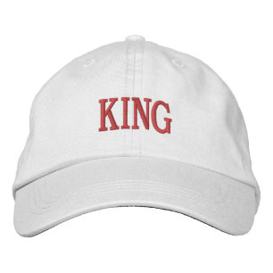 KING Text Name gedruckt Stickerei Hüte Kappen