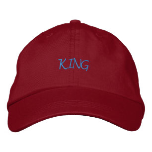 KING Text Name Textfarbe -Türkis-Hut rote Sonnenbl Bestickte Baseballkappe