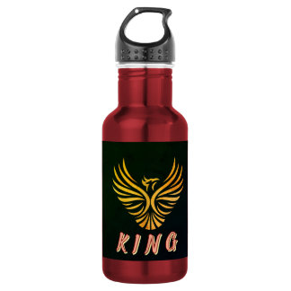 KING Text Phoenix Bird Emblem Hydration Vessel Edelstahlflasche