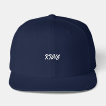 KING Text Snapback-Hut Navy Farbkappe Trucker Männ