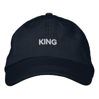KING Text täglich tragen Cotton Navy Color-Hut Boy Bestickte Baseballkappe