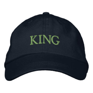 KING Text Verstellbare Mütze für den alltäglichen Bestickte Baseballkappe