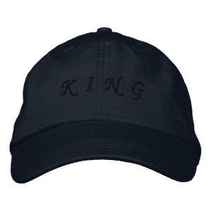 KING-Text Weiße schwarze Farbe Atemberaubend Ausse Bestickte Baseballkappe