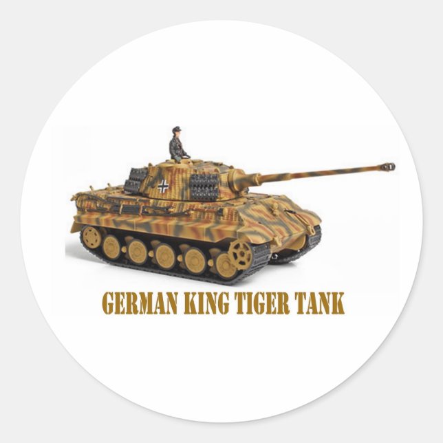 KING TIGER RUNDER AUFKLEBER (Vorderseite)