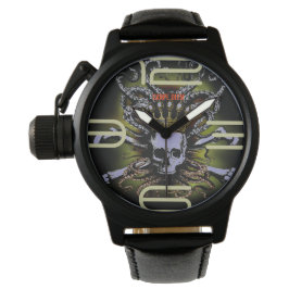 King Tintenfisch Skull Carpe Diem Watch Armbanduhr
