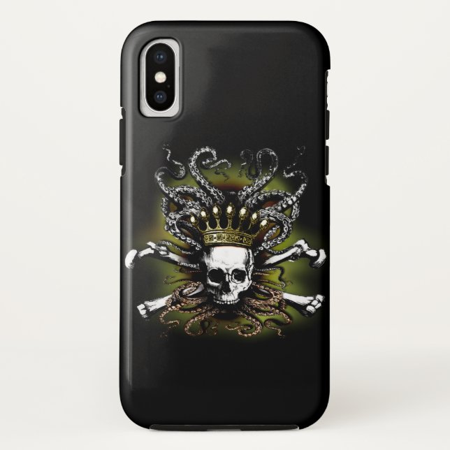 King Tintenfisch Skull Case-Mate iPhone Hülle (Rückseite)