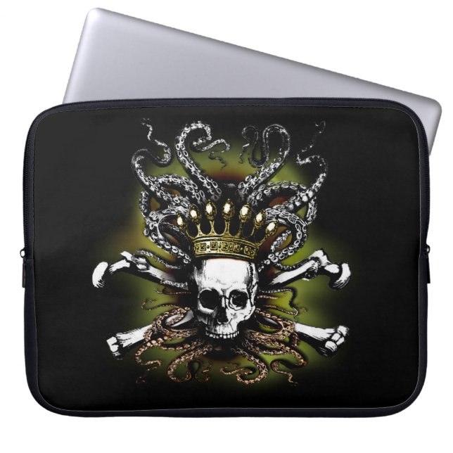 King Tintenfisch Skull Laptopschutzhülle (Vorderseite)