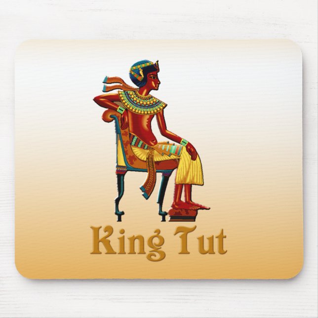King Tut auf seinem Thron Mousepad (Vorne)