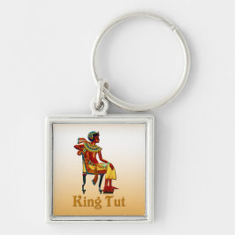 King Tut auf seinem Thron Schlüsselanhänger