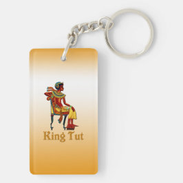 King Tut auf seinem Thron Schlüsselanhänger