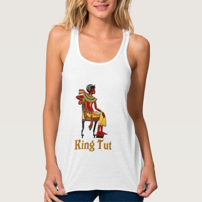 King Tut auf seinem Thron Tank Top (Vorderseite)