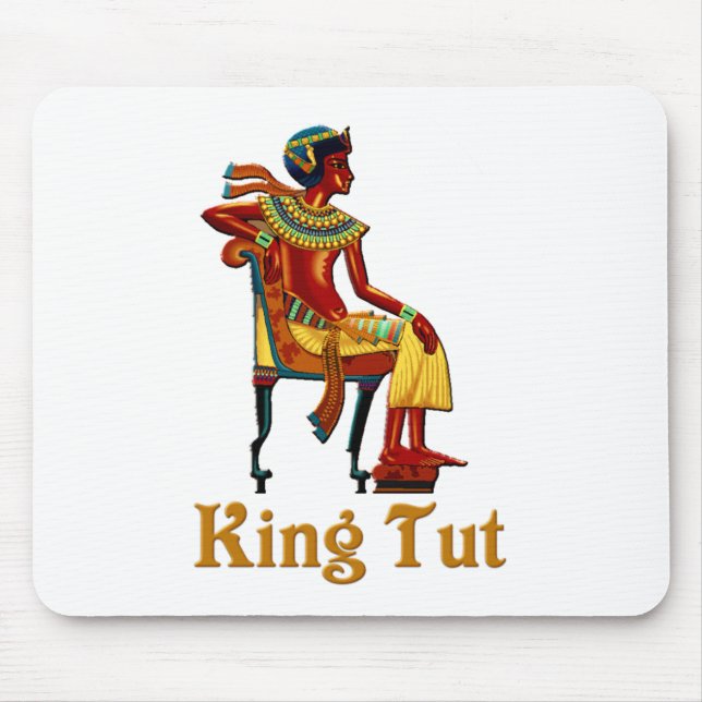 King Tut auf seinem Throne Mousepad (Vorne)