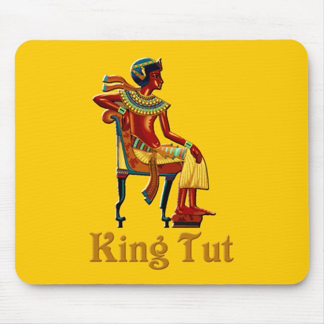 King Tut auf seinem Throne Mousepad (Vorne)