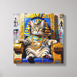 KING TUT-CHAUSIE CAT 2 LEINWANDDRUCK