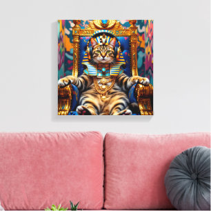 KING TUT-CHAUSIE CAT LEINWANDDRUCK