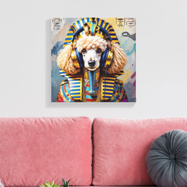 KING TUT-FRENCH POODLE LEINWANDDRUCK (Insitu (Wohnzimmer))