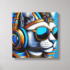 KING TUT PERSIAN CAT COOL 2 LEINWANDDRUCK