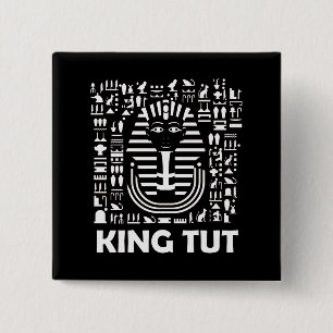 King tut pharaoh egyptian Hieroglyphe Alphabet Button