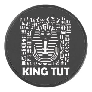 King tut pharaoh egyptian Hieroglyphe Alphabet Eishockey Puck