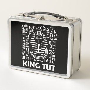 King tut pharaoh egyptian Hieroglyphe Alphabet Metall Brotdose