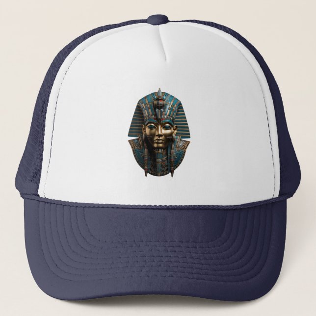 “King Tut Pharaoh Mask hat | Ancient Egyptian  Truckerkappe (Vorderseite)