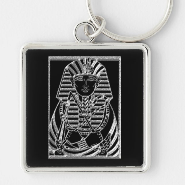 King Tut Silver Egyptian Key Chain Schlüsselanhänger (Vorne)
