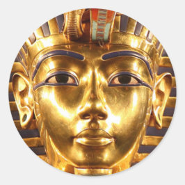 King Tutankhamun, Goldene Maske Runder Aufkleber