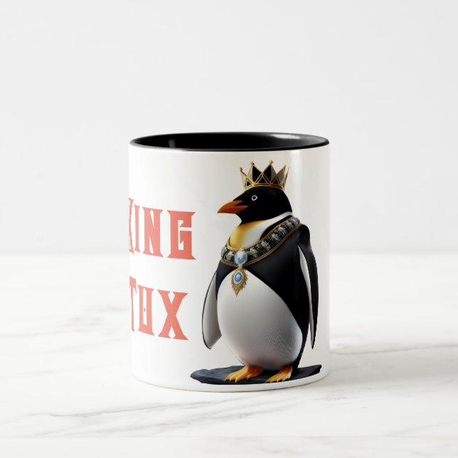 King Tux - Regal Linux Pinguin Coffee Tasse (Mittel)
