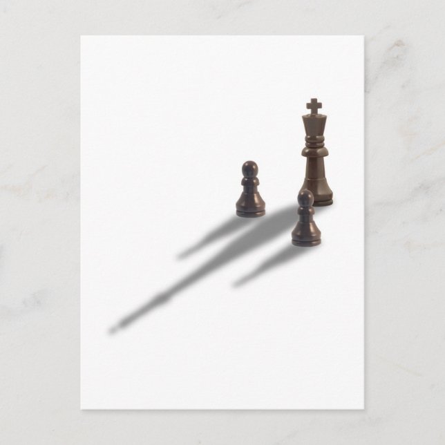 King und zwei Pawns Postkarte (Vorderseite)