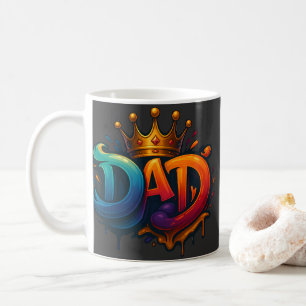 King Vater Crown Graffiti Crowned mit Liebe und St Kaffeetasse