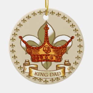 King Vater Royal Crown Keramik Ornament