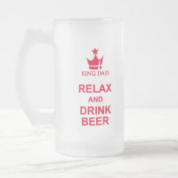 King Vater Spaß Entspannung und trinken Bier Rot B