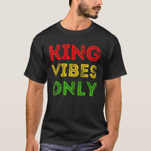 King Vibes Only Junenth Melanin Black Men Boys Vat T-Shirt