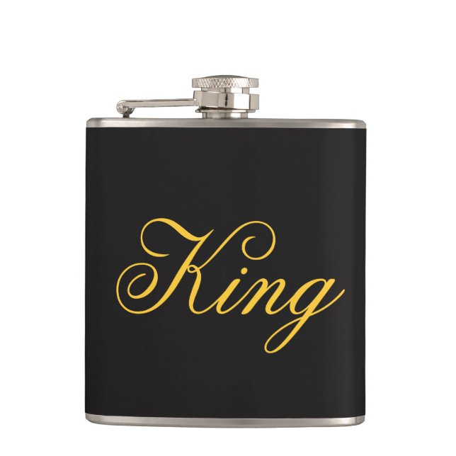 King Vinyl Wrapped Flask Flachmann (Vorderseite)
