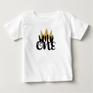 KING WILD ONE Goldkrone 1 1. Geburtstagsfeier Baby T-shirt