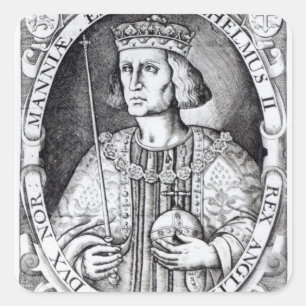 King William II von England, 1618 Quadratischer Aufkleber
