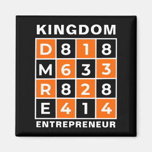 KINGDOM ENTREPRENEUR Christlich Bibel Vers Magnet