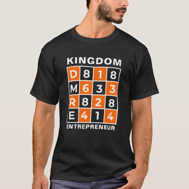 KINGDOM ENTREPRENEUR Christlich Bibel Vers T-Shirt (Vorderseite)